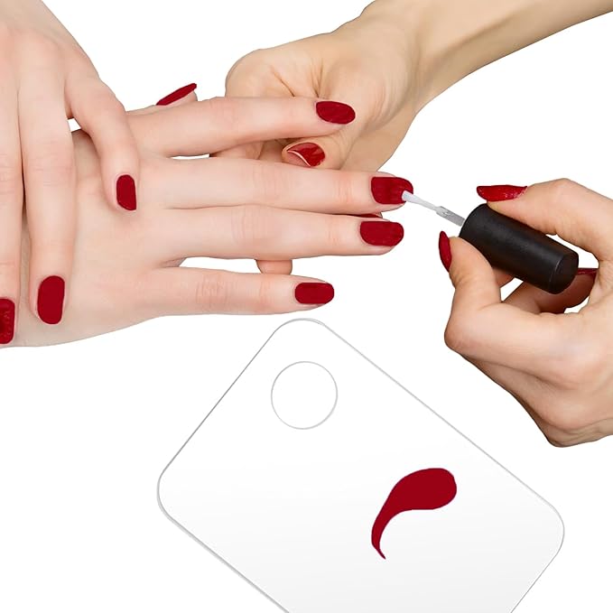 2 Pcs Acrylic Cosmetic Makeup Palette + 1 Pc Makeup Spatula, Makeup Mixing Tray Apply for Foundation Nail Art Beauty Salon Color Cream Liquid Mixing Art Palette