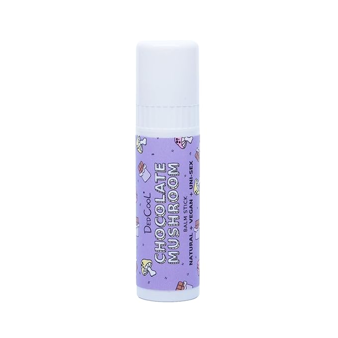 DedCool Lip Balm Stick (Chocolate Mushroom) Jumbo, Vegan, Flavored, Coconut Oil Lip Balm, Long Lasting, Moisturization, Hydrates Dry & Chapped Lips, Vegan, Clean, Non-Toxic, Fragrance For All