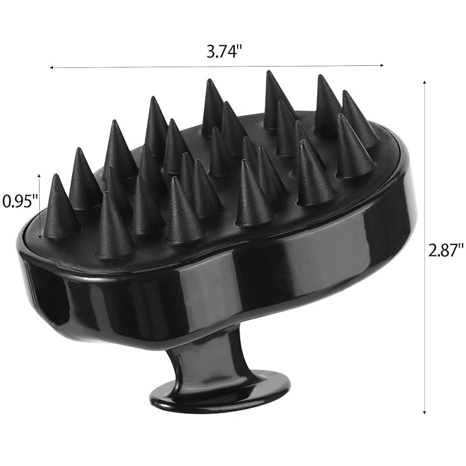 BTYMS 3 Pcs Silicone Scalp Scrubber Shampoo Brush Scalp Massager & Exfoliating Brush for Dandruff Removal, Hair Growth-Multi-Color