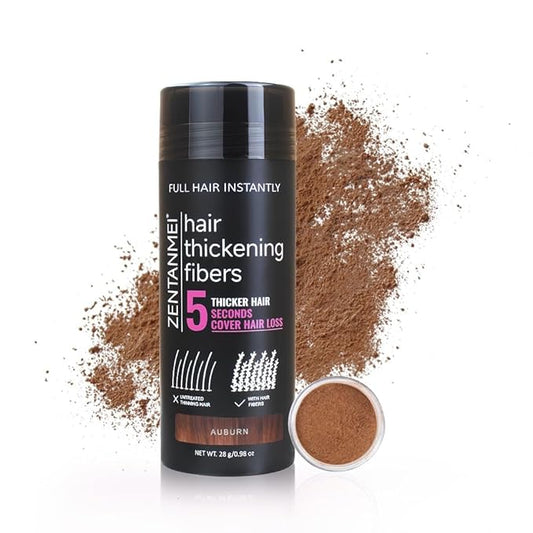 Hair Fibers for Thinning Hair for Women All-Natural Hair Building Fibers 0.98 Oz Hair Volume Powder Bald Spot Cover Up for Men & Women (Auburn)