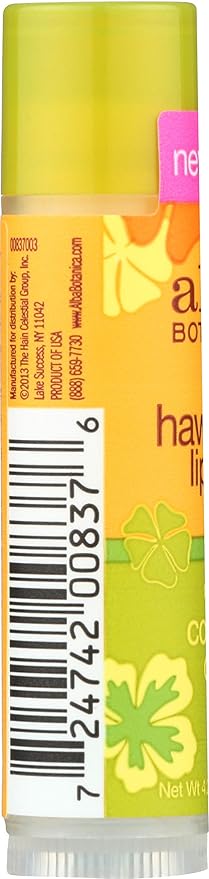 Alba Botanica Hawaiian Coconut Cream Lip Balm, 0.15 oz