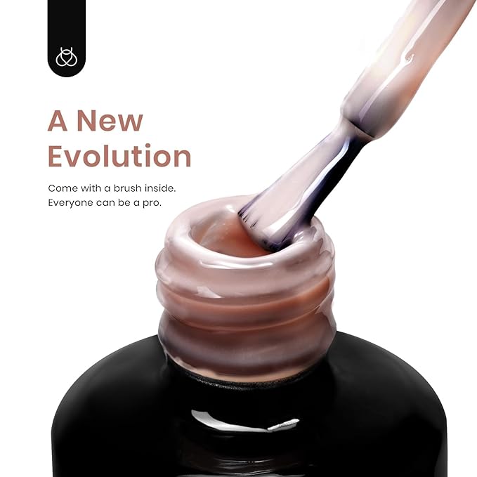 Beetles Builder Gel for Nails 7 in 1 Builder Nail Gel Color Nude Brown for Nails Extension & Building Apex Strengthen Thin Nails DIY Salon at Home Nail Art Base Gel Needed Gift for Women