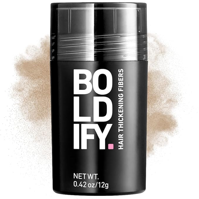 BOLDIFY Hair Fibers (12g) - Fill In Thinning and Fine Hair for an Instantly Fuller, Thicker Look - 14 Shades for Women & Men - Medium Blonde