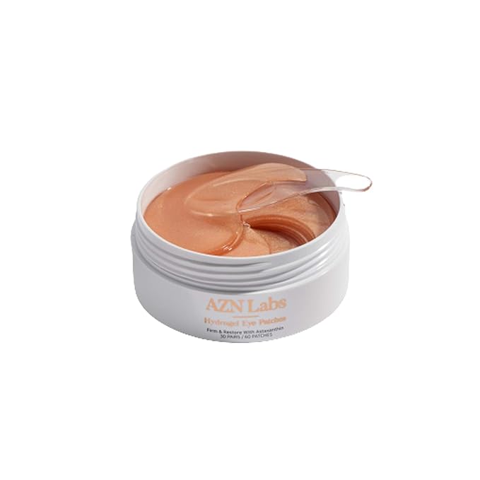 Hydrogel Eye Patches with Astaxanthin | Highly Effective For Reducing Wrinkles, Crows Feet, and Eye-Bags | Hydrating and Puffy Eye Mask Treatment | Contains Astaxanthin | 30 pairs / 60pcs