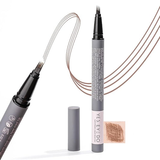 Auburn Eyebrow Pencil with 4-Prong Micro-Fork Tip, Red Eyebrow Pen for Red Head, Create Hair-like Stroke for Natural Brows, 24H Long Wear, Smudgeproof YES.EYE DO (Rustic Red-Auburn)