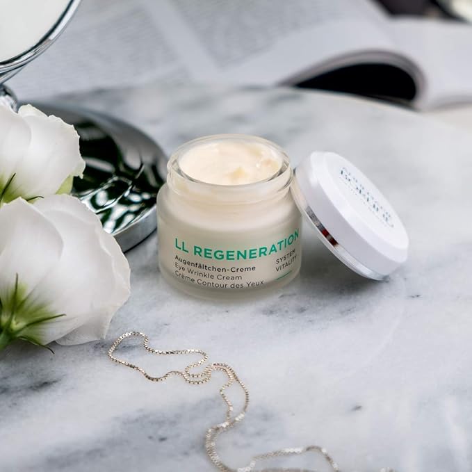 ANNEMARIE BÖRLIND – LL REGENERATION Eye Wrinkle Cream – Natural Vitamin C + E Anti Aging Eye Cream with LL BIOCOMPLEX for Smoothed, Brighter, and Plump Skin With New Elasticity – 1.1 Oz