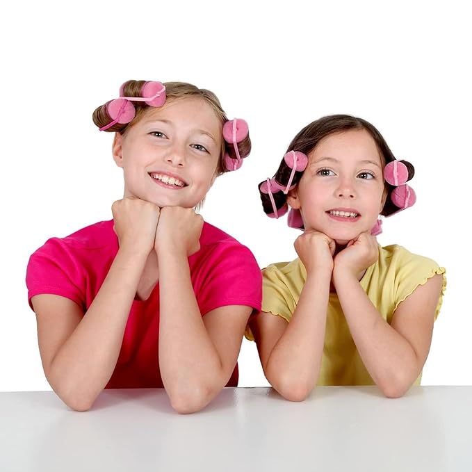 24 Pieces Foam Sponge Hair Rollers - Soft Sleeping Hair Curlers for Hair Styling (2inch, Pink)