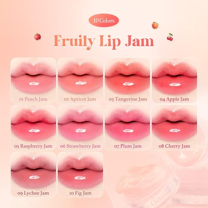 dasique Fruity Lip Jam (#08 Cherry Jam) | High-shine finish | Moisturizing | Vegan, Cruelty Free | Lip Balm