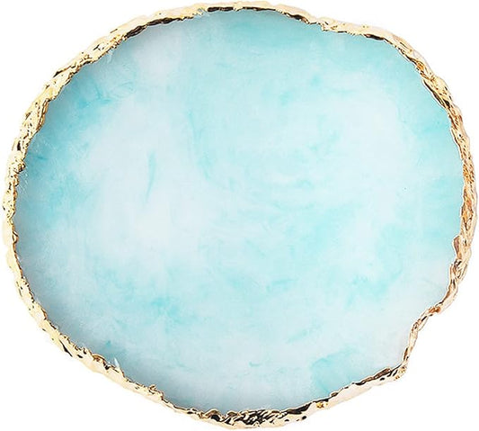 1 Piece Nail Art Palette Nail Polish Palette Mixing Palette Makeup Plate Nail Plates for Nail Art Nail Tip Holder Nail Art Display (1 Blue)