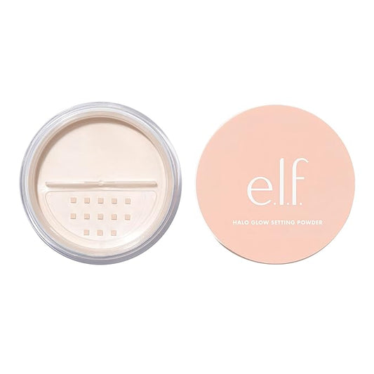 e.l.f. Halo Glow Soft Focus Setting Powder, Silky Powder For Creating Without Shine, Smooths Pores & Lines, Light Pink