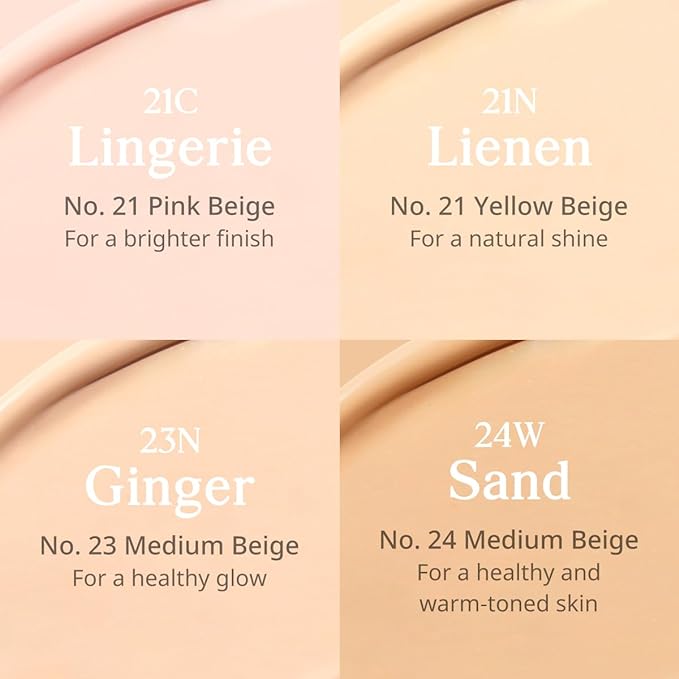 CLIO Kill Cover Mesh Glow Cushion Foundation ([Refill Included] 15g*2, 21C LINGERIE), Glass Skin, Long-Lasting, Lightweight, Buildable Coverage, Glowy Skin Makeup