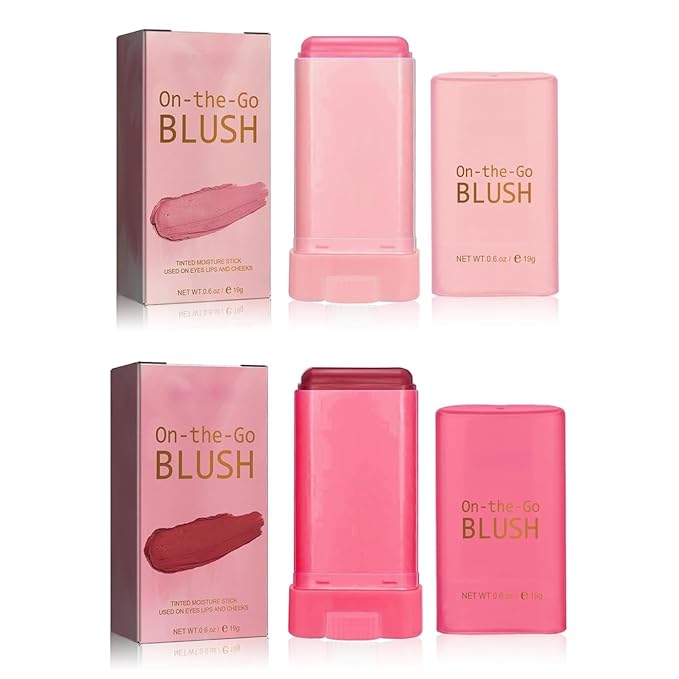Blush Rare Beauty Liquid Blush Stick Cream Blush Natural Waterproof Long Lasting Powder Blusher,On The Go Blush Brushes For Makeup Cheeks,Suitable For All Skin Types (pink)