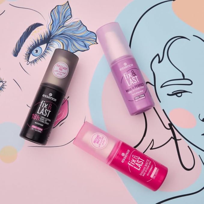 essence | Fix & Last Keep It Perfect Makeup Fixing Spray | Weightless, All-Day Setting | Vegan & Cruelty Free