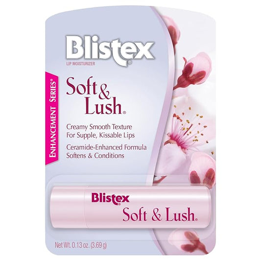 Blistex Soft & Lush Lip Protectant, 0.13 Ounce Tube, Pack of 6 – Softens & Conditions, Creamy Smooth Texture, Hydrating Lip Balm, Daily Lip Hydration,