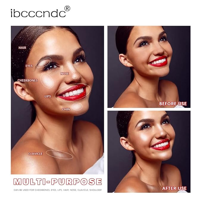 Highlight Polvo De Hadas, Fairy Highlighter Powder, Brightening Whole Body, Natural Three-Dimensional Face Contouring Clavicle Pat Powder, Highlighter Makeup