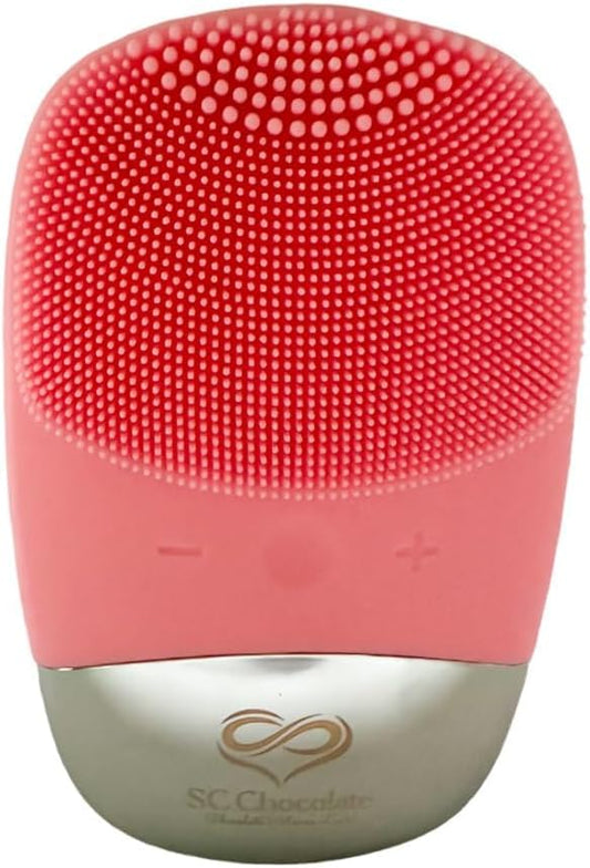 Facial Cleansing Brush | 3-in-1 Electric Face Scrubber | USB Rechargeable Face Cleansing Brush | IPX7 Waterproof | Blackhead Remover | Deep Cleansing & Exfoliating (Pink)