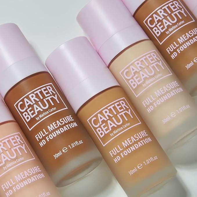 Carter Beauty By Marissa Carter Full Measure HD Foundation- Water-Based, Super Soft Skin Perfector - Vegan And Cruelty Free, Paraben And Sulfate Free - Banoffee - 1.01 OZ