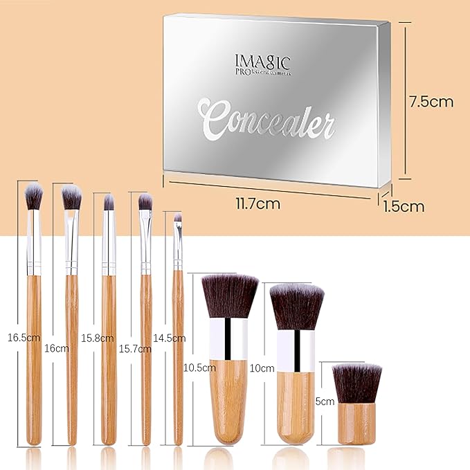 All In One Color Correcting Palette + 8 Makeup Brushes, 3D Cosmetics Cream Contour Highlighting Foundation Makeup Palette Long Lasting for Sculpt &Highlighting, Define Cheekbones