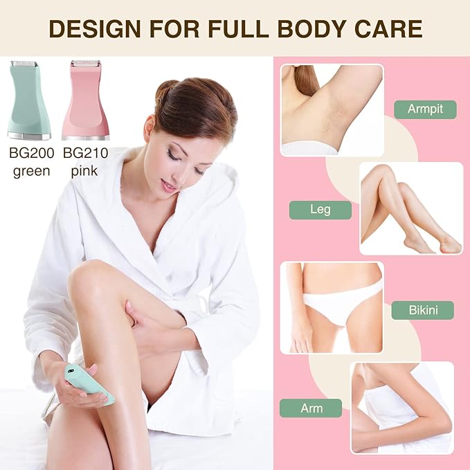 Bikini Trimmer Women Electric Razor for Pubic Hair Women's Foil Shaver Rechargeable Shaver