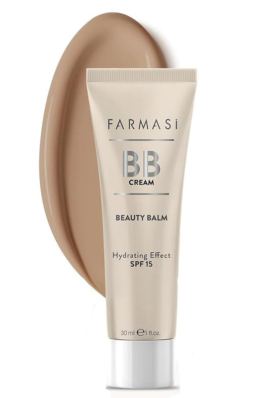 FARMASi Make Up BB Cream Beauty Balm, Full-Coverage Foundation, Concealer, Moisturizer BB Cream for All Skin Types, 1 fl. oz. / 30 ml (Tan)