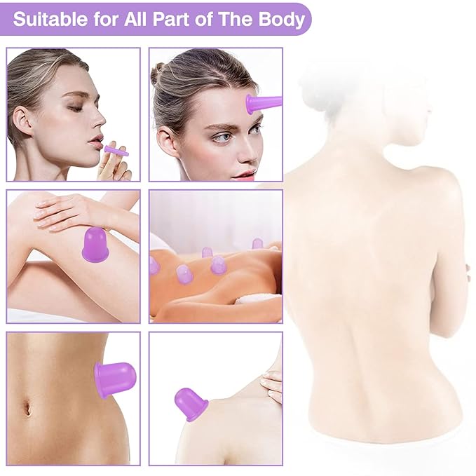 Facial and Body Cupping Set - Face Cupping Set, Improve Face, Eyes and Neck Skin Wrinkles, Therapy Suction Cup for Cellulite Effectively Improve Body Skin Tightness, Anti-Cellulite Cupping Therapy Set