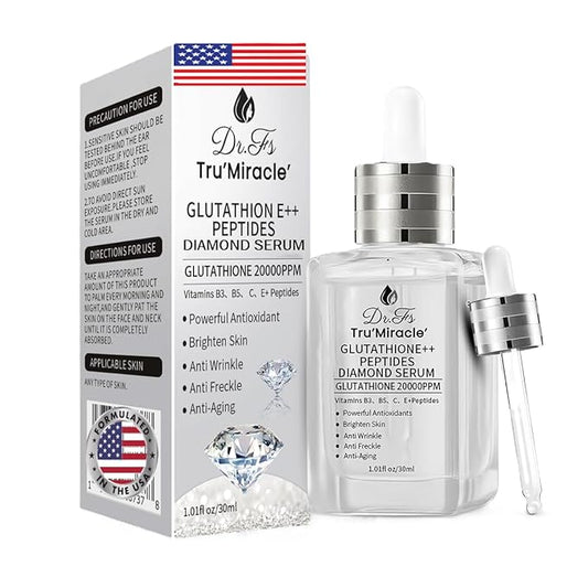 Glutathione Serum with 5+Peptides -20,000ppm Glutathione brightening 50X dark spot Serum for Face- Hyperpigmentation Serum, Anitoxidants B3,B5 C E Niacinamide fights Aging Signs [5 serum in 1]