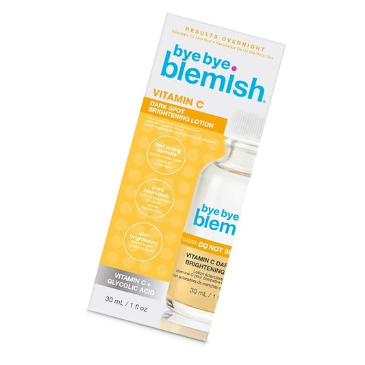 Bye Bye Blemish Dark Spot Lotion Vitamin C | Assists with Drying Blemishes And Brightening Skin | Fast Acting Solution | 1 Fl. Oz.