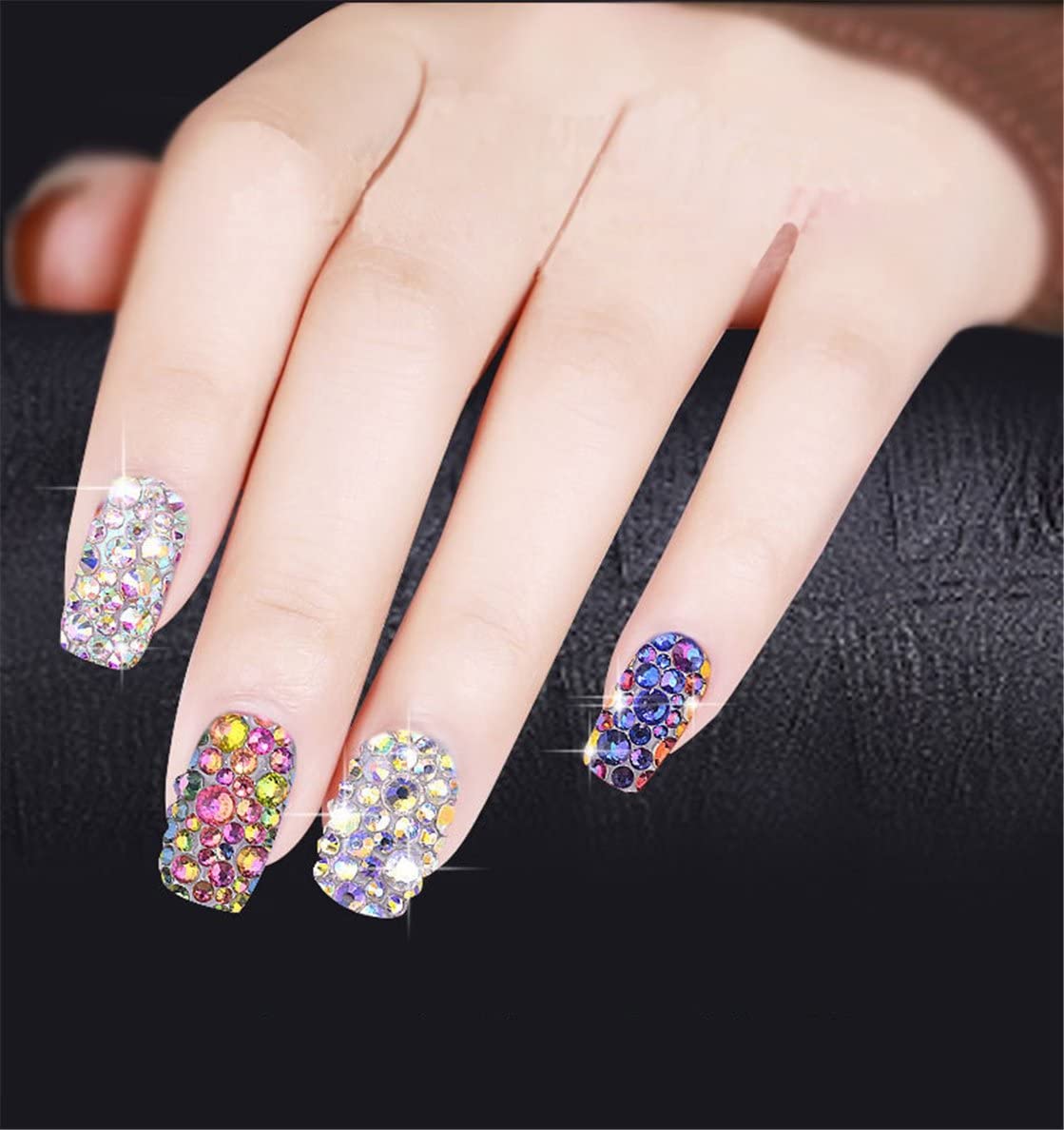 500 Pieces SS30 6mm Flatback Rhinestones Clear Glass Round Gems Crystals for Nail Art DIY Crafts Clothes Shoes Bags （Dark Purple）