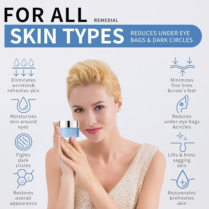 Dark Circles Under Eye Treatment for Women - Eye Cream for Dark Circles Wrinkles Puffiness & Fades Eye Wrinkles – Brighten the Eye Area Anti-Aging Collagen Eye Cream – Retinol Peptide