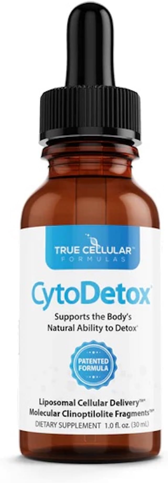 CytoDetox Liposomal Zeolite Clinoptilolite with Fulvates - Supports Cellular Detox & Natural Toxin Removal - Gentle Detoxifier and Binder - 1 oz Bottle