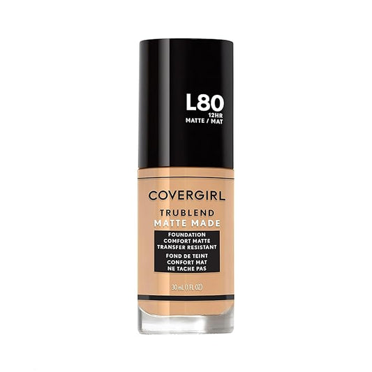 COVERGIRL TruBlend Matte Made Liquid Foundation, True Ivory, 1 Fl Oz (Pack of 1)