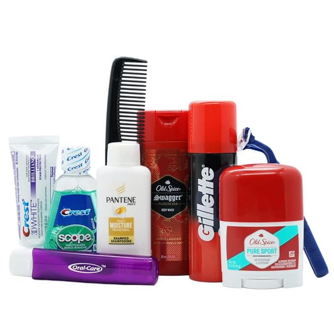 10 Piece Resealable Men's Travel Kit