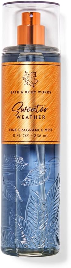 Bath & Body Works - 3 Piece Bundle - Spray - Body Lotion - Shower Gel - Full Size and Gift Bag HELLO GORGEOUS (Sweater Weather)