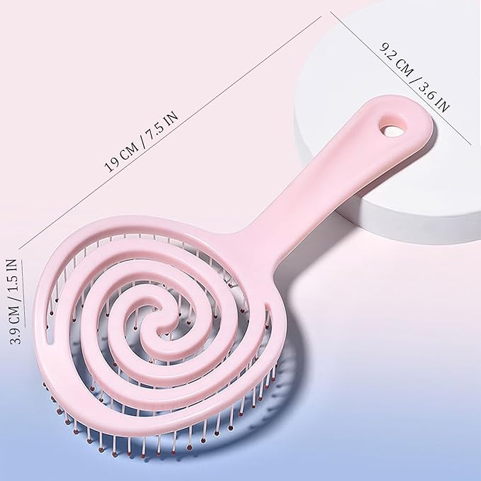 4 Pieces【Ultra-Soft】Baby Fine or Straight Hair Detangling Hair Brush for Kids【Skin-friendly material】Faster Blow Drying Styling Hair Detangling Brush with Flexible Bristles（Food grade ABS）Compact size