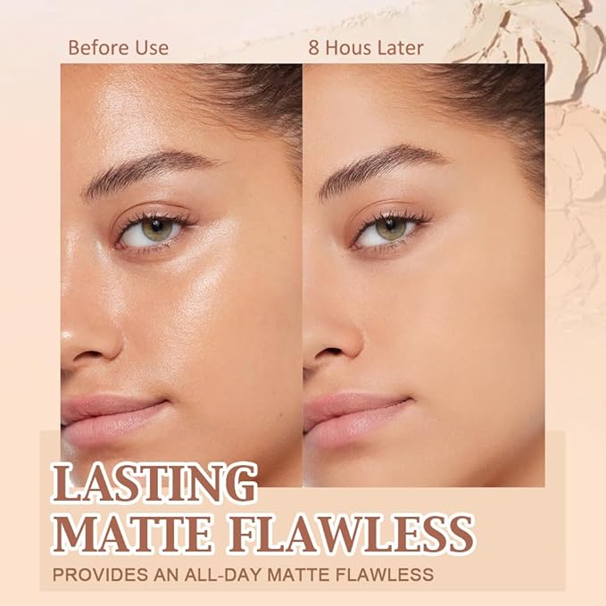 evpct Kaely Oil Control Pressed Face Powder, Get Smooth Flawless Fine Lines and Lightweight Finishing Foundation, Control Shine Long Lasting Waterproof Face Setting Powder Cosmetic, 12 Radiant Sand