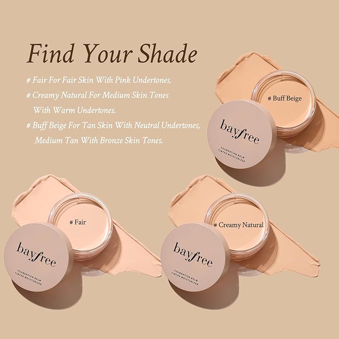 Foundation Balm, Matte Full Coverage Cream Foundation, Mature Skin Foundation, Creamy, Waterproof, Lightweight Face Makeup, 0.99 oz (FAIR)