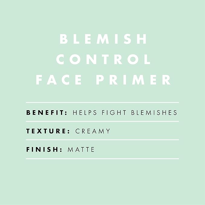 e.l.f. Blemish Control Face Primer, Soothing & Hydrating Makeup Primer For Fighting Blemishes, Grips Makeup To Last, Vegan & Cruelty-free, Large