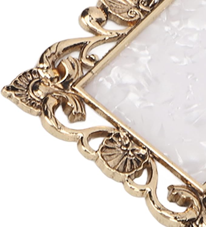 2pcs Resin Nail Art Palette, Nail Art Painting Palette Gold Silver Copper Mixed Color Vintage Photography Props Nail Gel Color Makeup Display Board Nail Art Cosmetic Mixing Tools