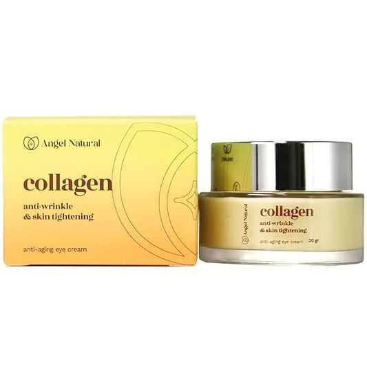 Anti-Aging Eye Cream with 5% Collagen and 5% Vitamin C, Reduce Dark Circles & Puffiness, Fine Lines and Wrinkles, Caffeine, Korean Skin Care, 0.7 Fl Oz