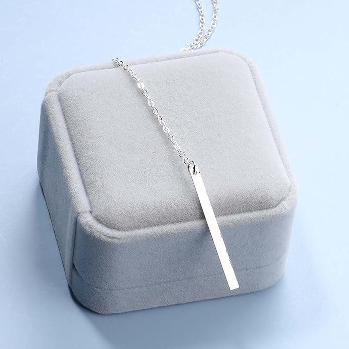 Boho Long Bar Necklace Choker Y Lariat Necklace Chain Minimalist Drop Necklace Jewelry for Women and Girls