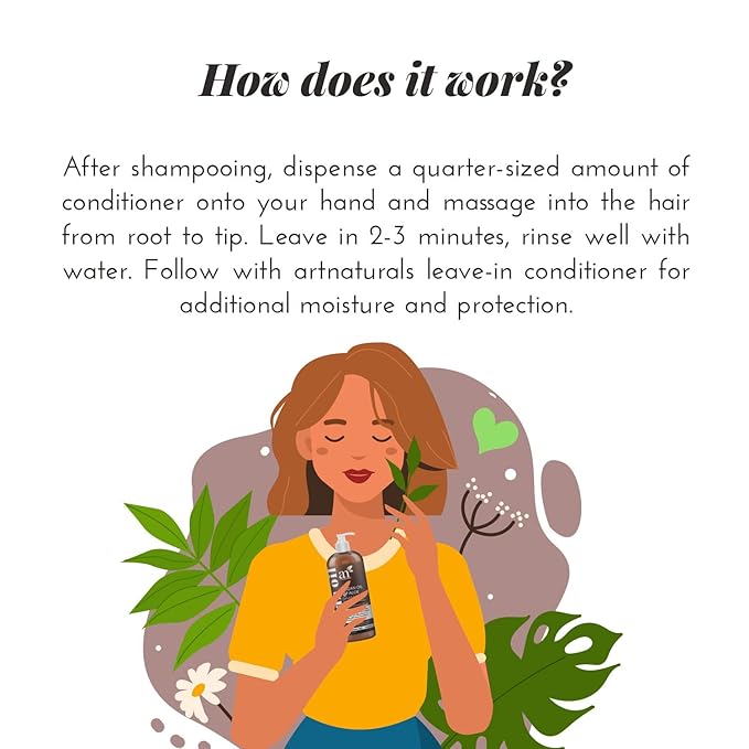 Artnaturals Argan Oil Hair Conditioner - (16 Fl Oz / 473ml) - Sulfate Free - Treatment for Damaged and Dry Hair - For All Hair Types - Safe for Color Treated Hair