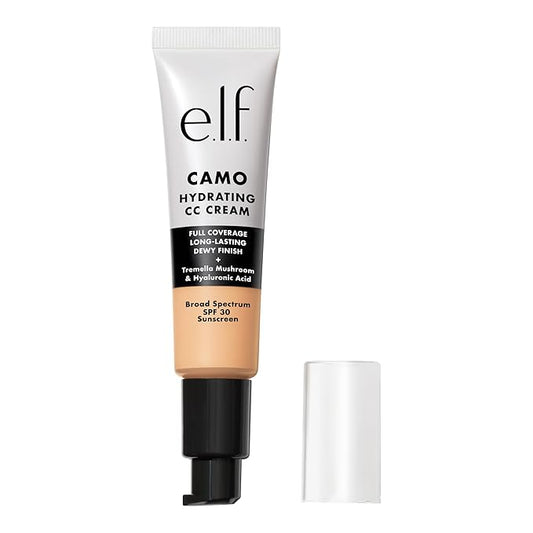 e.l.f. Hydrating Camo CC Cream, SPF 30, Color Correcting Full Coverage Foundation For A Dewy Finish, Vegan & Cruelty-Free, Fair 150 C