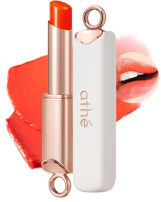 ATHÉ Authentic Lip Balm 10 JOYFUL (Tinted), Lightweight Wear & Plumping Lips without Stickiness, Moisturizing & Nourishing Plant-Based Vegan Chapstick for Dry, Petrolatum Free, Cruelty-Free