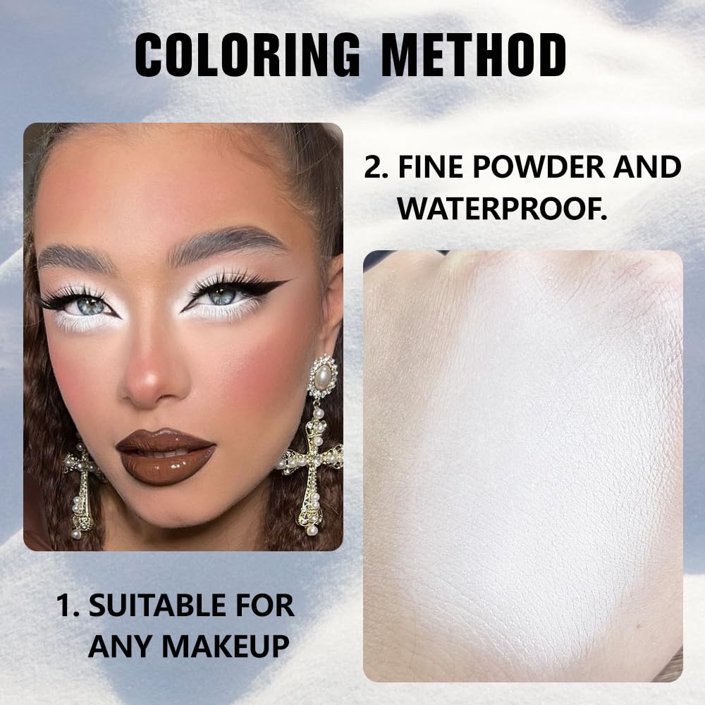 Matte Singe Eye Shadow Palette Makeup, Matte White Monochrome Eyeshadow For Old Women, Mini Pressed Monochrome Pigmented Waterproof Sombras Para Ojos, Vegan, Talc, Paraben & Cruelty Free, 08