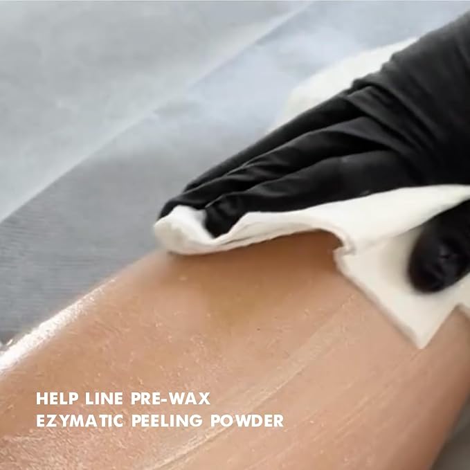 Italwax Help Line Enzymatic Peeling Powder 1.06 oz (30g) – Gentle Facial Exfoliant with Papain and Bromelain – Pre-Waxing Skincare – For Professional and Home Use