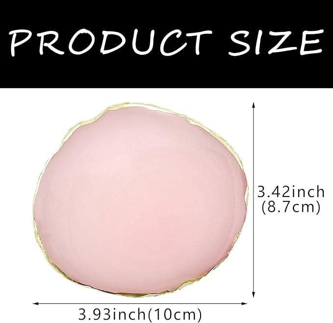 2 Pack Nail Art Palette Makeup Foundation Mixing Palette Holder Golden Edge Professional Cosmetic Nail Art Tools for Women and Girls Nail Polish Liquid Lipstick Concealer