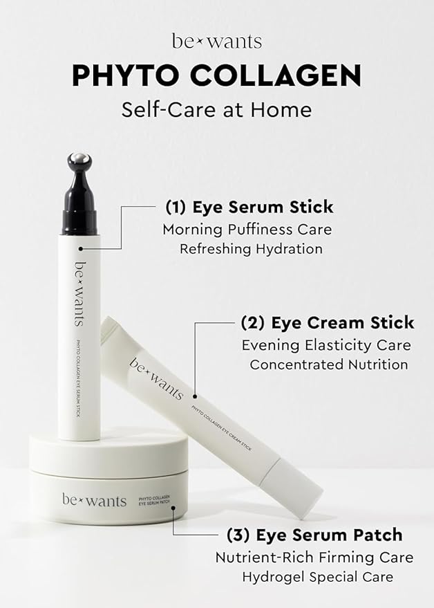 Bewants under eye patches for puffy eyes, Korean under eye mask with vegan collagen and 71.9% bamboo water, patches for dark circles and Cooling, 60 pieces