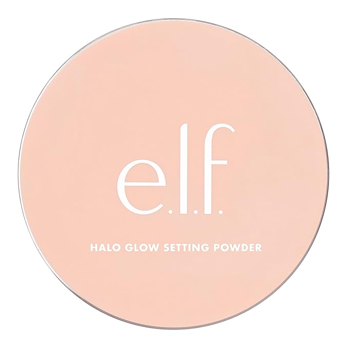 e.l.f. Halo Glow Soft Focus Setting Powder, Silky Powder For Creating Without Shine, Smooths Pores & Lines, Light Pink
