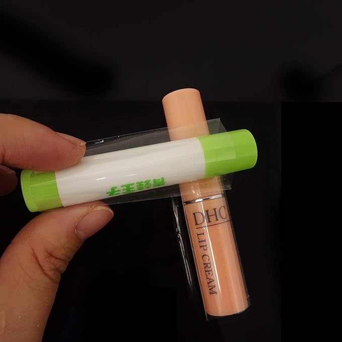 Honbay 200PCS Clear PVC Heat Shrink Wrap Bands for Lip Balm Tubes Chapstick Lip Balm