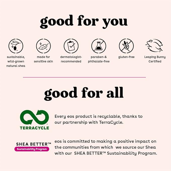 eos 100% Natural Lip Balm- Vanilla Mint, All-Day Moisture, Made for Sensitive Skin, Lip Care Products, 0.25 oz (Pack of 2)